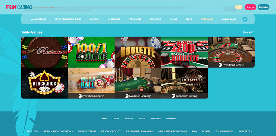 Review of the Fun Casino Casino Online Platform in the UK