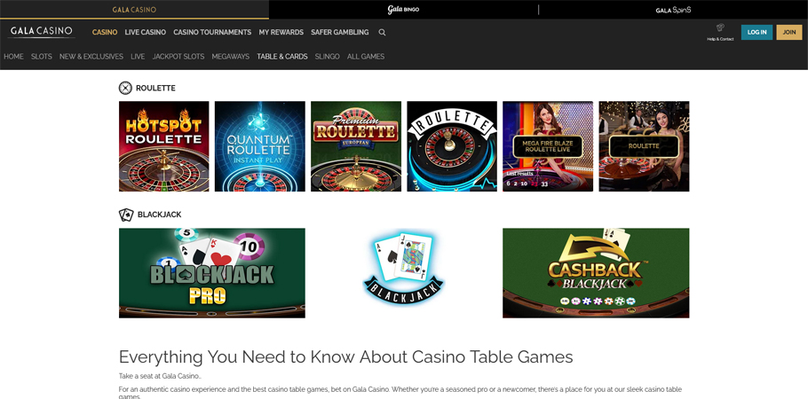 Review of the Gala Casino Casino Online Platform in the UK