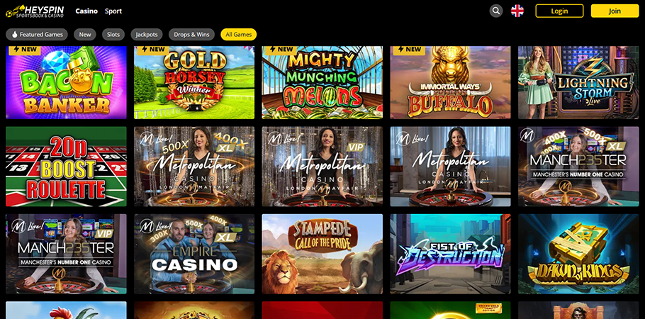 Review of the HeySpin Casino Online Platform in the UK