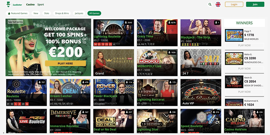 Review of the Luckster Casino Online Platform in the UK