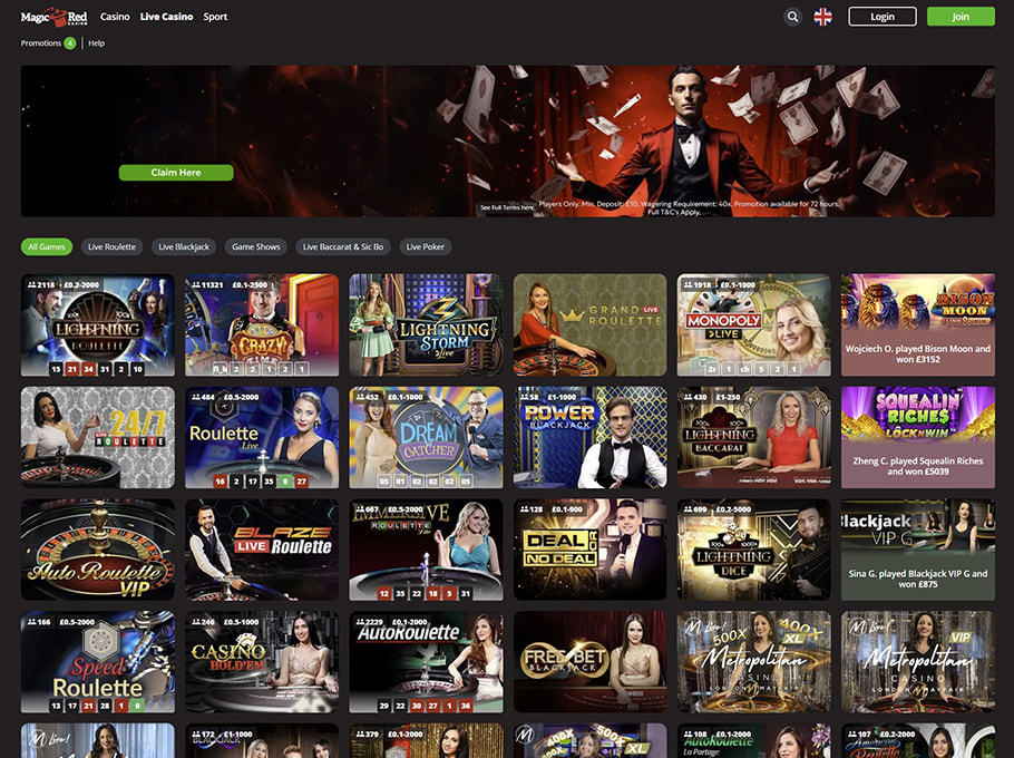 Review of the Magic Red Casino Online Platform in the UK